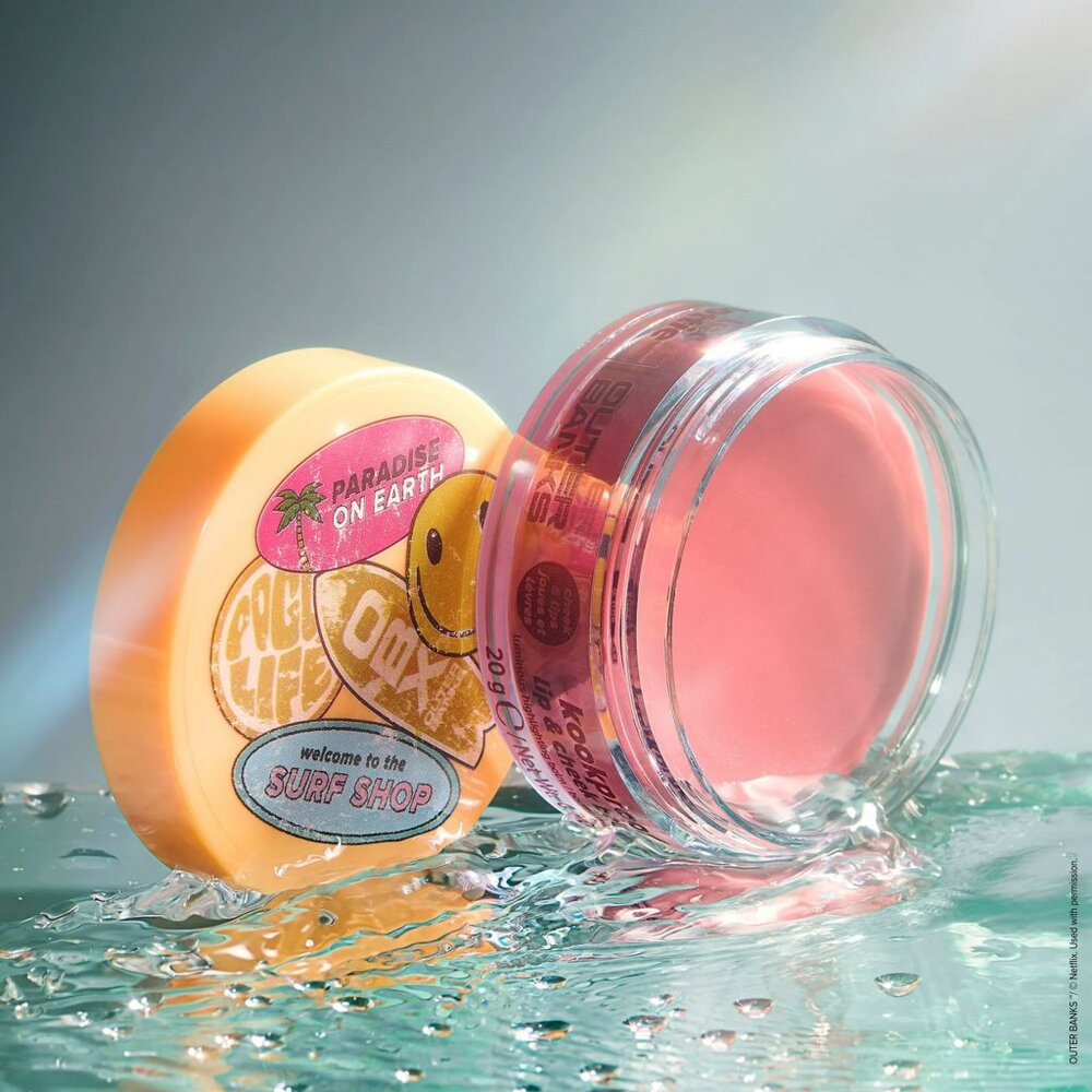 Lottie London X Outer Banks Kookproof Lip & Cheek Blush Balm, Dusky Pink, 20g